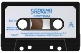 Cartridge artwork for Sabrina on the Sinclair ZX Spectrum.